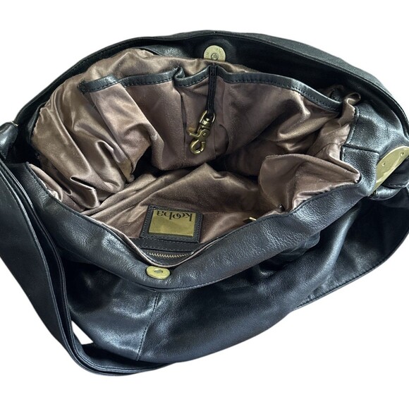 Vintage KOOBA  Large Soft Lambs Leather Shoulder Tote Boho Bag Carryall - Picture 7 of 8